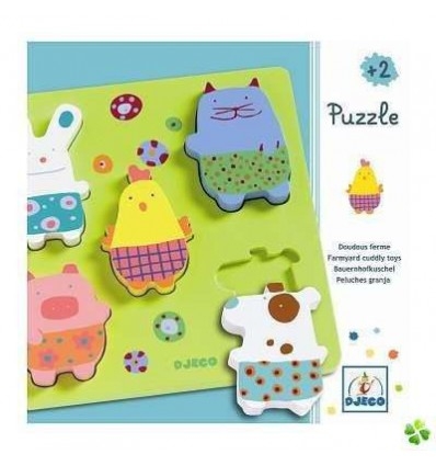 Puzzle en bois - Doudous ferme | Puzzle en bois