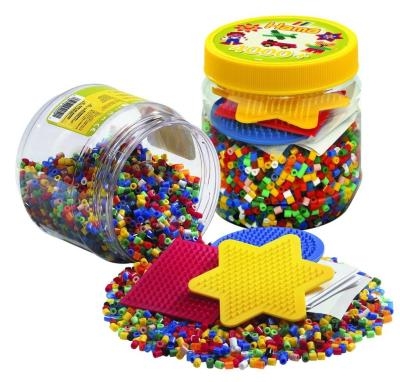 Hama- 4000 Mini Billes & Plateaux en Pot (Mini Beads & Pegboards in Tub) | Hama