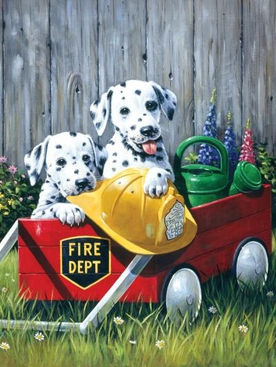 Peinture à Numéro - Dalmatien Frétillant (Fire Waggin')  | Peinture à numéro & peinture de diamant (Diamond Painting)