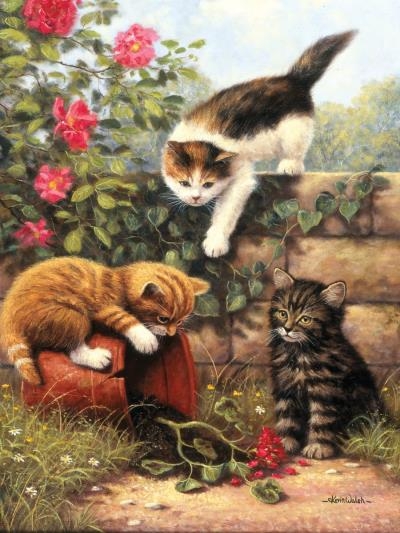 Peinture à Numéro - Chatons au Jeu (Kittens at Play) | Peinture à numéro & peinture de diamant (Diamond Painting)