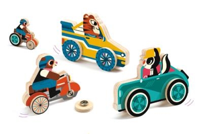 Clipacar - Clip & roll - Voiture en bois | Puzzle en bois