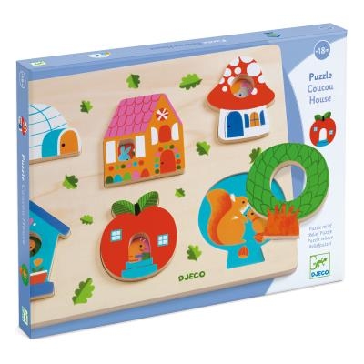 Casse-tête - Coucou-house 6 pcs | Puzzle en bois