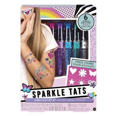 Sparkle Tats- Ensemble d'art corporel étincelant | Tatouage temporaire