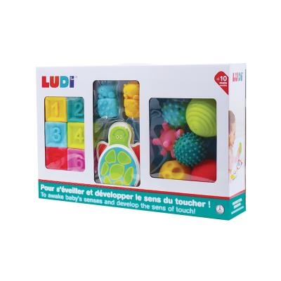 LUDI - Coffret d'éveil (Livre, cubes, balles) | Bébé (18 mois & moins)