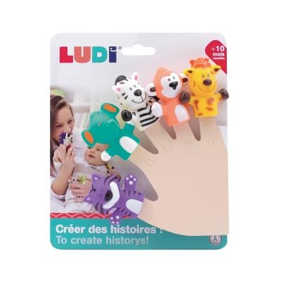 LUDI - Marionnettes à doigts Savane | Jeux pour le bain