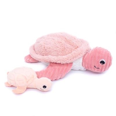 Les Ptipotos - Tortue maman et bébé (rose) | Peluche et marionnette