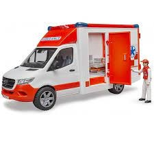 Bruder - Véhicule Ambulance Mercedes Benz Sprinter avec conducteur et module son et lumière (Cueillette  en magasin seulement) | Jeux collectifs & Jeux de rôles