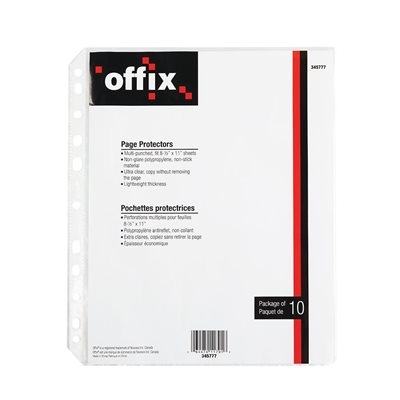 Protège-feuilles de Offix , 3 mil, lettre  | Relieurs, Pochettes Duo Tang, planche a pince