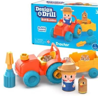 Design & Drill Bolt Buddies Tractor | Sensoriel et moteur