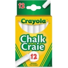 Craie sans poussière de Crayola® Blanche | Crayons de couleur, feutres  et craies