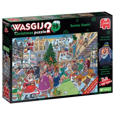 Casse-tête 2 x 1000 - Wasgij, La course du Père Noël  | Casse-têtes