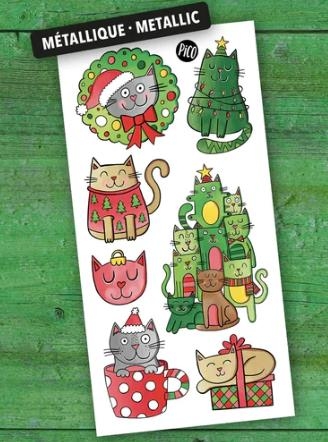 Tatouage temporaire - Le chatpin de Noël | Tatouage temporaire