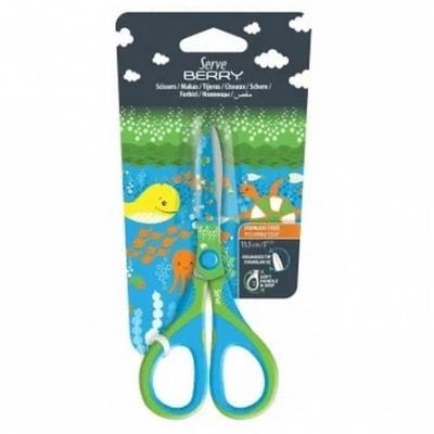  Ciseau 13.5cm BERRY OCÉAN NÉON  Bleu/Vert | Ciseaux, règles, poincon