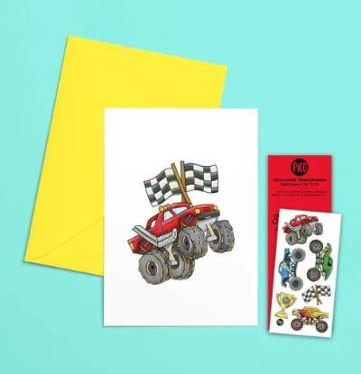 Carte de souhaits - Camion monstre | Cadeau