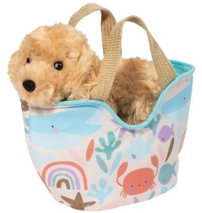 Peluche - Golden Retriever dans un sac | Peluche et marionnette