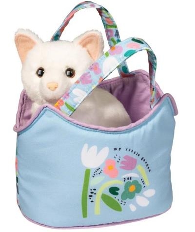 Peluche - Chat blanc dans un sac  | Peluche et marionnette