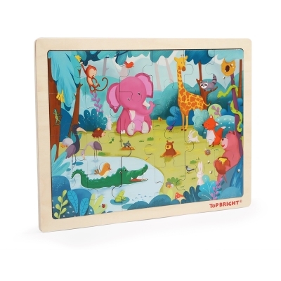 Casse-tête en bois 24 - Animaux de la forêt | Puzzle en bois