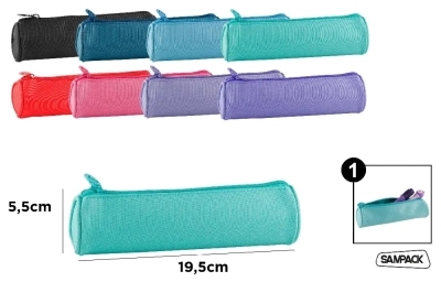 Étui à crayons 1 compartiment modèle pastel couleur assortie  | Sac-à-dos & étui à crayons