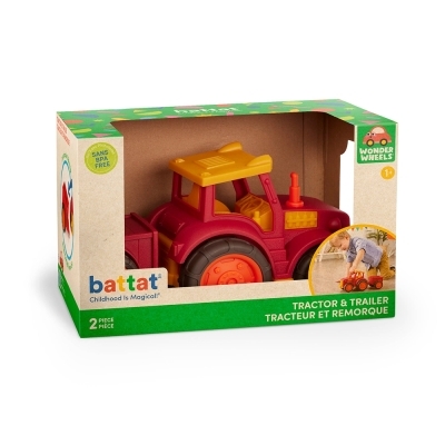 Battat - Wonder Wheels Tracteur et remorque | Sensoriel et moteur