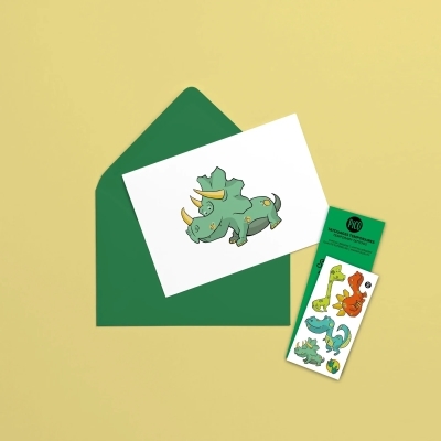 Carte de souhaits - Dinosaure | Cadeau