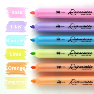 Surligneur rétractable PASTEL - Orange | Surligneurs