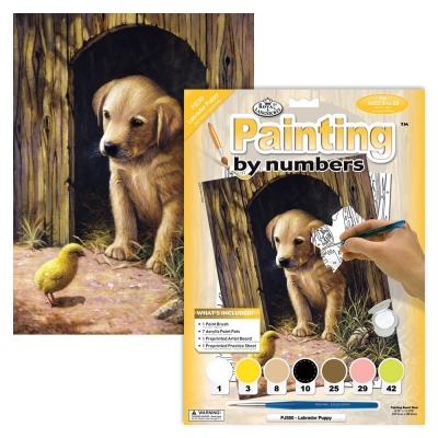 Peinture à numéros junior small - Chiot Labrador | Peinture à numéro & peinture de diamant (Diamond Painting)