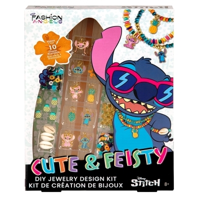 Fashion Angels - Stitch - Kit de création de bijoux - Cute & Feisty | Bricolage divers