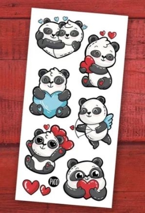 Tatouage temporaire - Le pandamoureux | Tatouage temporaire