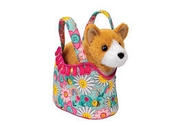 Peluche - Gorgi le chien  dans un sac | Peluche et marionnette