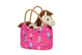 Peluche - Cheval dans un sac | Peluche et marionnette