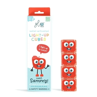 Glo Pals - Cubes lumineux - Sammy (rouge) | Jeux pour le bain