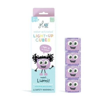 Glo Pals - Cubes lumineux - Lumi (mauve) | Jeux pour le bain