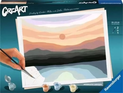 Creart - paysage minimaliste | Peinture à numéro & peinture de diamant (Diamond Painting)