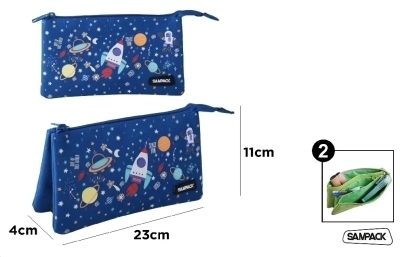 Étui à crayons 2 compartiments - Espace | Sac-à-dos & étui à crayons