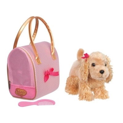 Pucci Pups - Cocker Spaniel avec sac de transport doré | Jeux collectifs & Jeux de rôles