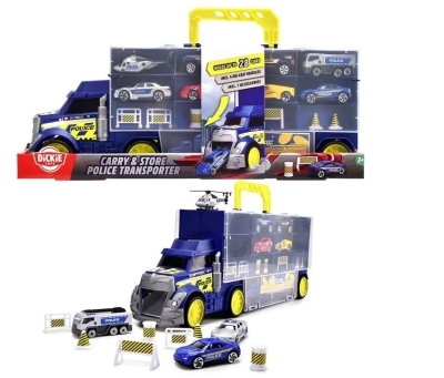 Dickie - Camion transporteur police 43cm | Jeux collectifs & Jeux de rôles