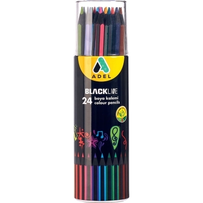 Tube de 24 crayons de couleur BLACKLINE | Crayons de couleur, feutres  et craies
