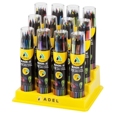 Tube de 12 crayons de couleur BLACKLINE Néon | Crayons de couleur, feutres  et craies