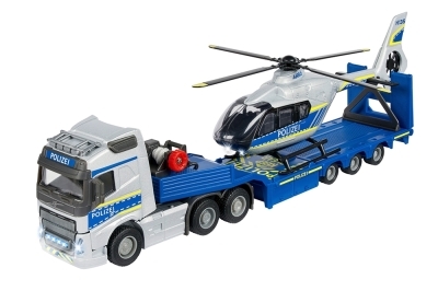 Majorette - Camion Volvo + Hélicoptère de police Airbus | Jeux collectifs & Jeux de rôles