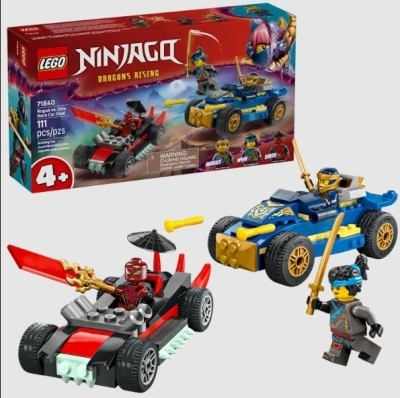 Lego : Ninjago - Le duel de voitures de course entre Rogue et Drix | LEGO®