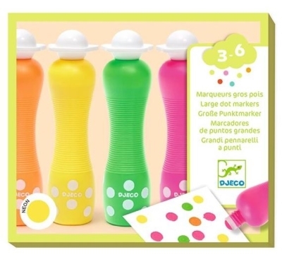 Marqueurs gros pois / Neon (4 marqueurs) | Crayons, feutres et peinture