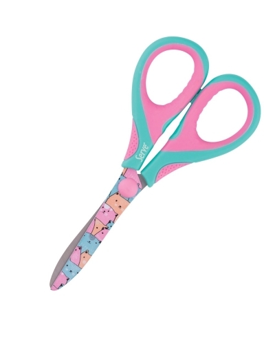 Ciseau 13.5cm Chat  Berry (rose-vert) | Ciseaux, règles, poincon