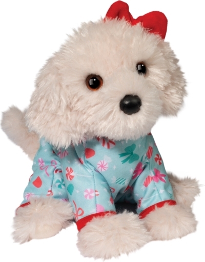 Peluche - Labrador blanc en pyjama | Peluche et marionnette