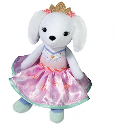 Peluche - chiot princesse à la menthe poivrée | Peluche et marionnette