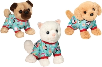 Peluche assortie - Animaux en pyjama  | Peluche et marionnette