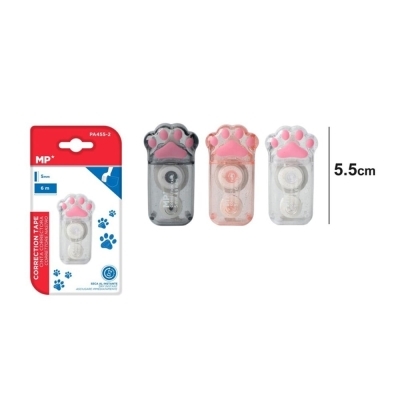 Mini ruban correcteur patte de chat 5mmx6m - Modèle 2 | Surligneurs