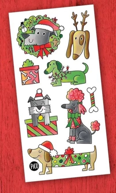 Tatouage temporaire - Les chiens de Noël | Tatouage temporaire