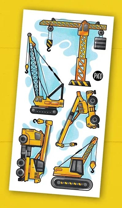 Tatouage temporaire - Les grues du chantier | Tatouage temporaire