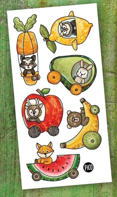 Tatouage temporaire - Les véhicules fruités | Tatouage temporaire