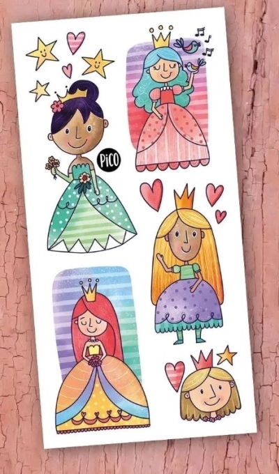 Tatouage temporaire - Mademoiselle la princesse et ses amies | Tatouage temporaire